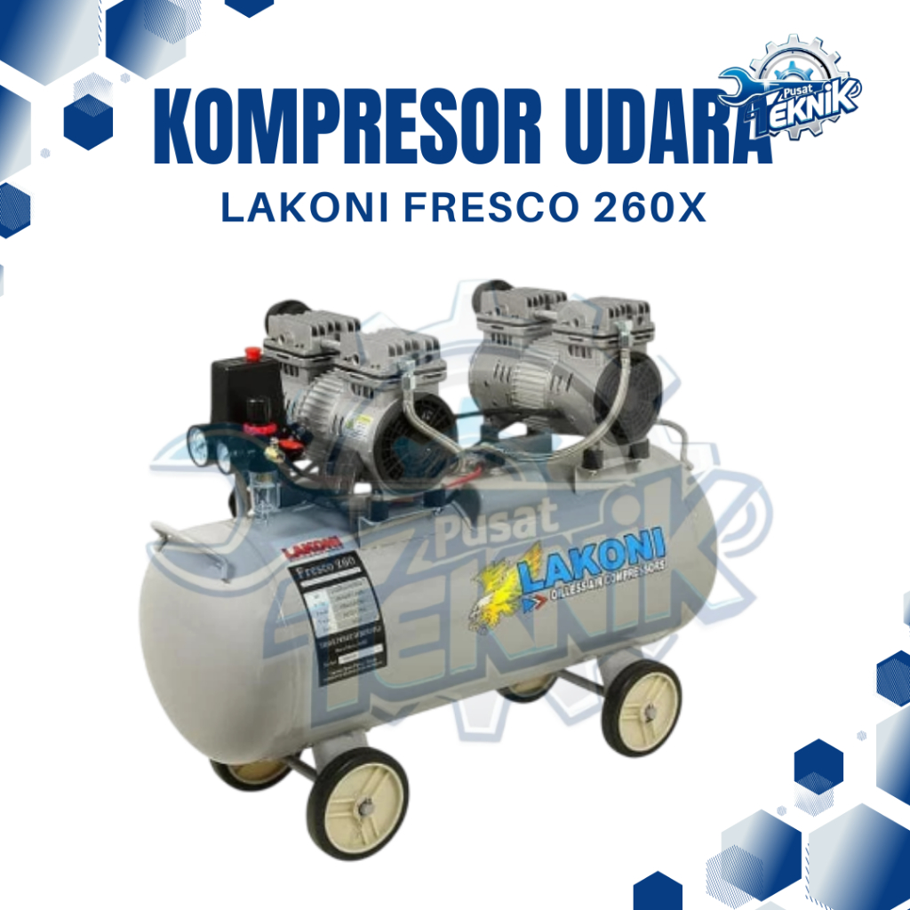 Lakoni Compressor Silent Oilles 2 HP Fresco 260 X Lakoni / Kompresor Udara Listrik