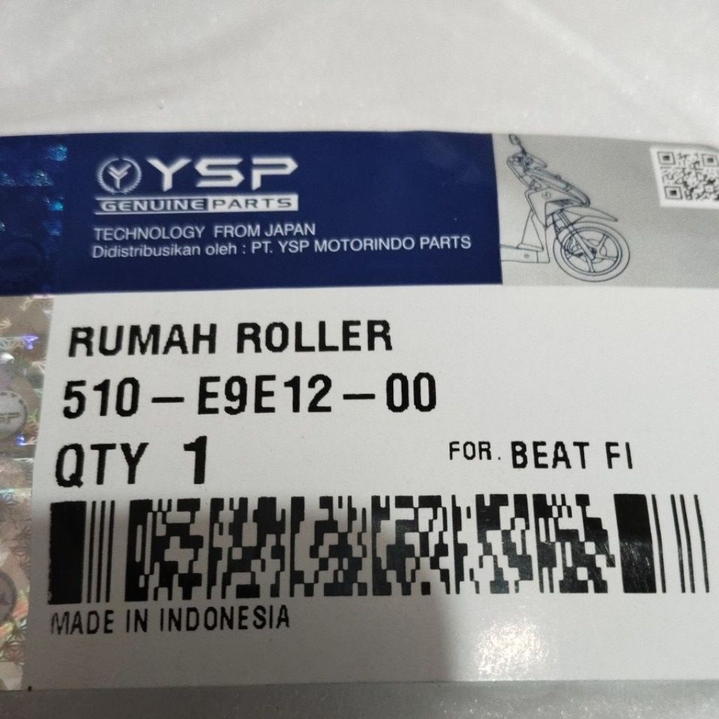 (1pcs) Rumah Roller Beat FI (GFM) YSP 510-E9E12-00 (Only) For Honda GFM Beat FI, Scoopy ESP (2015-20