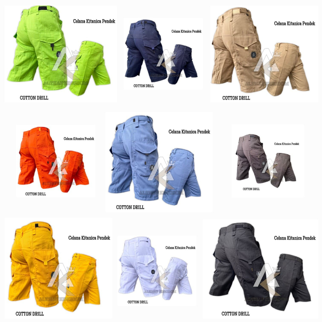 ALTHAF Size Jumbo Celana Tactical Kitanica Pendek 3/4 PDL Kargo Short Pants Murah Bandung