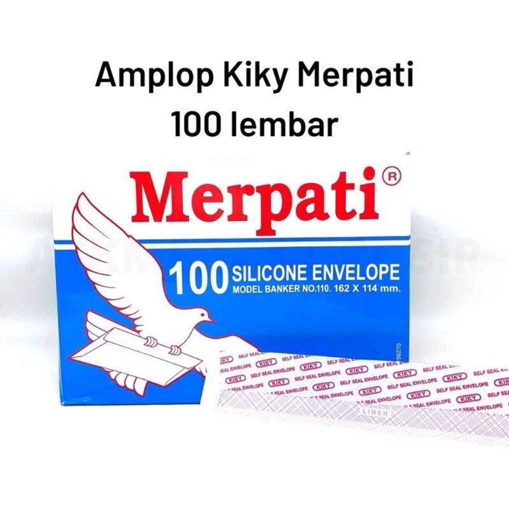 

Amplop Kiky Merpati No.110 ukuran 162x114mm isi 100 lembar
