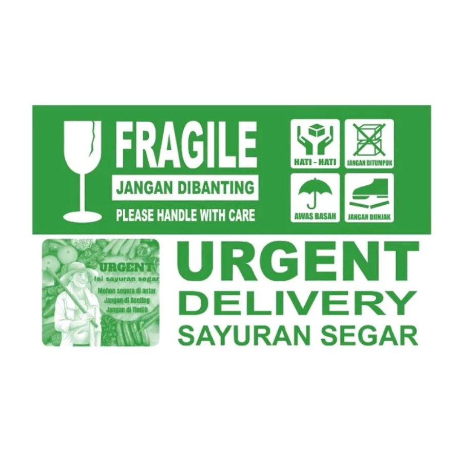 

STIKER FRAGILE SAYURAN URGENT FOOD DELIVERY FW