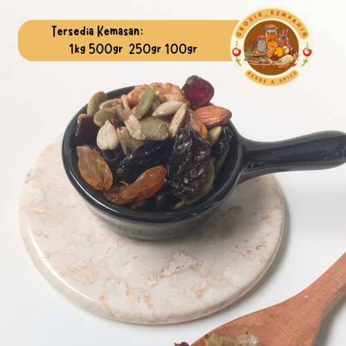 

Premium trail mix nuts / dried fruit dan seeds