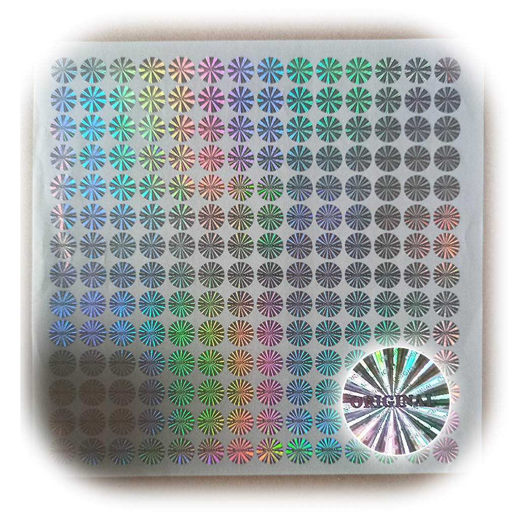 

Stiker Hologram Original Silver 1x1