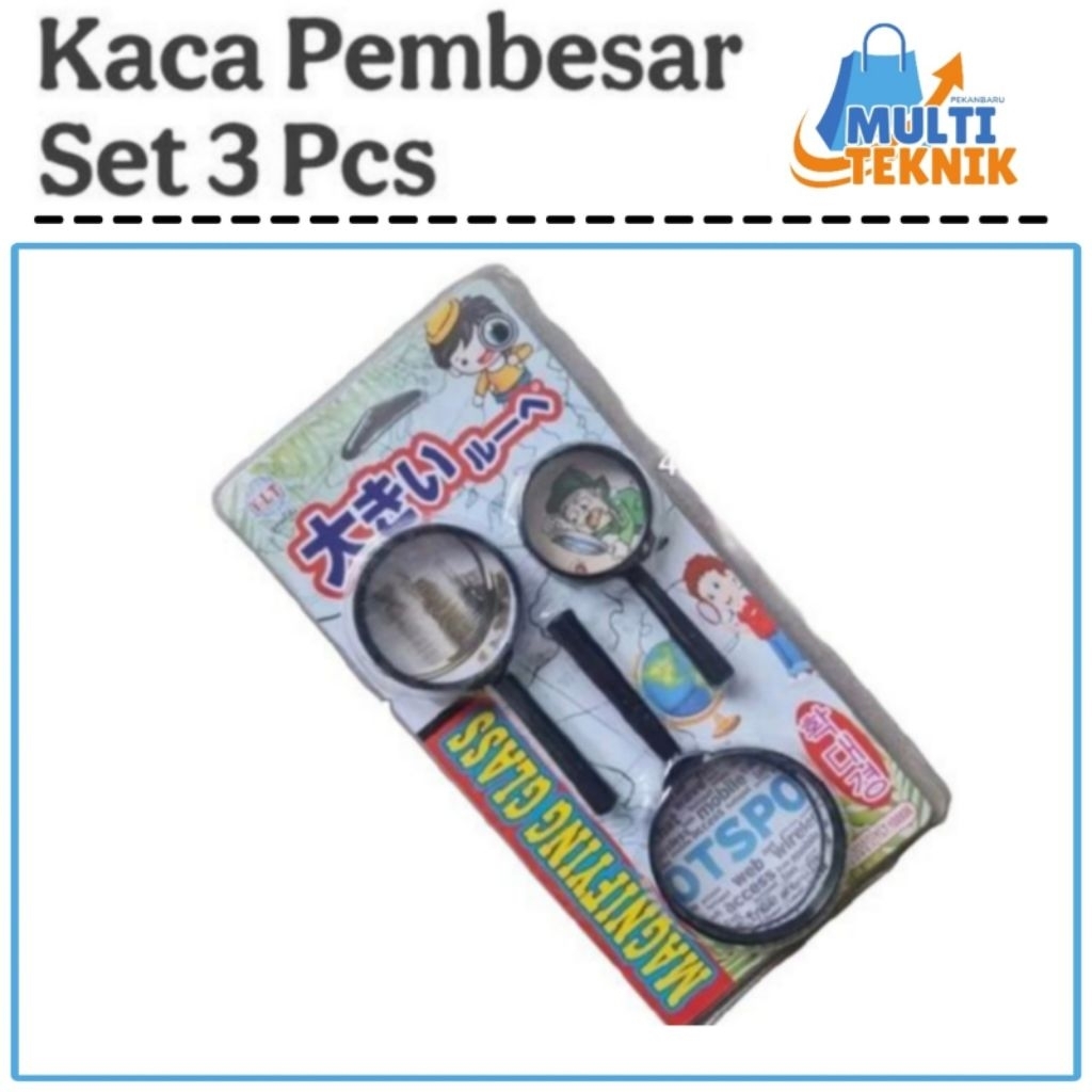 

Kaca Pembesar Set 3 Pcs Magnifying Glass 40mm 50mm 60mm