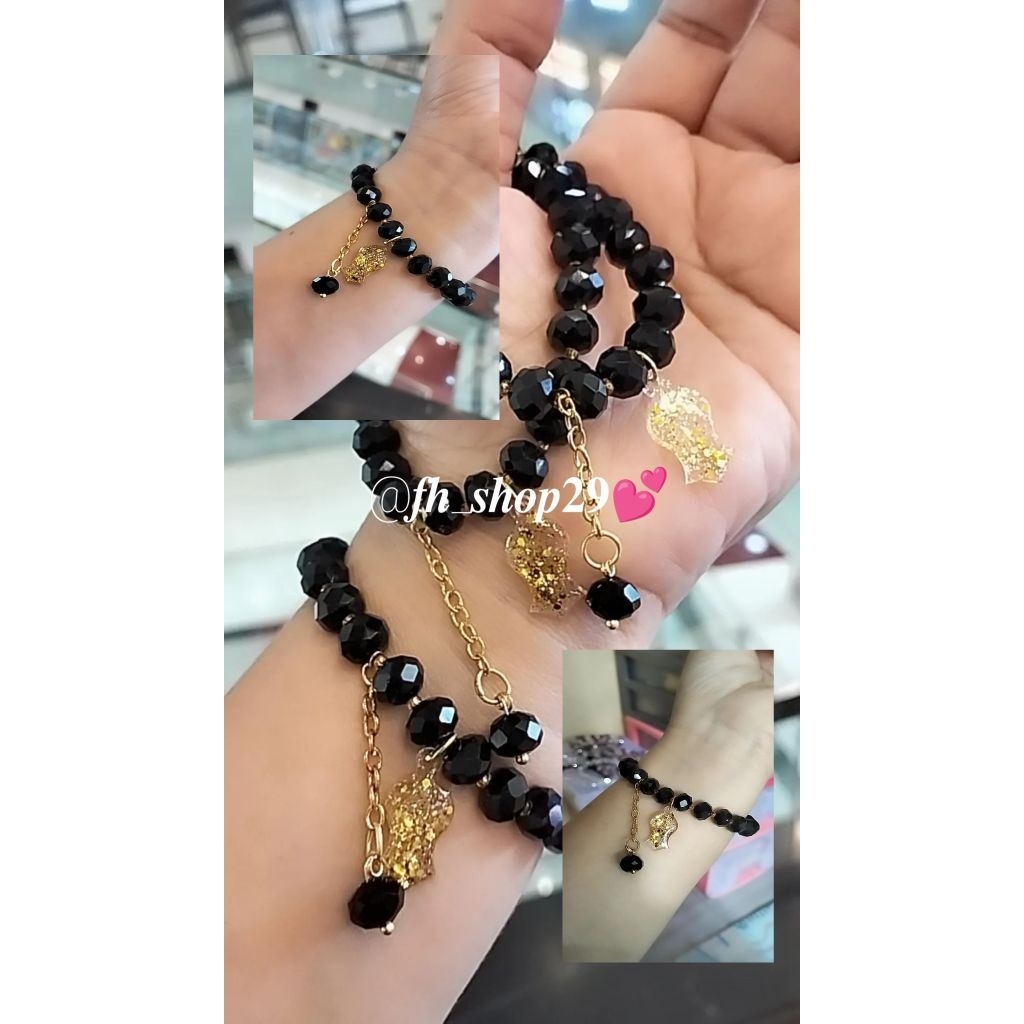Fh29 Gelang terompah/ Gelang kristal terompah