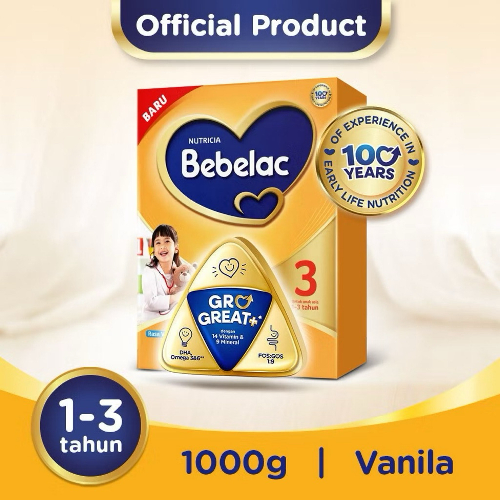 Bebelac 3 1kg - Susu Pertumbuhan Anak Usia 1 - 3 Tahun