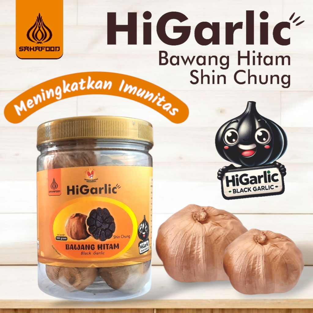 

HiGarlic Shin Chun Black Garlic Bawang Hitam superfood alami tingkatkan imunitas halal