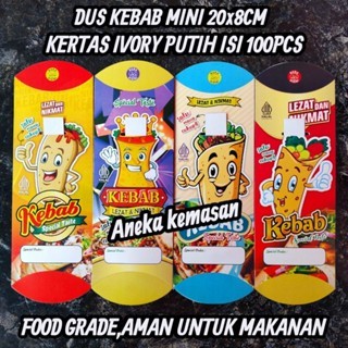 

100lembar dus kebab / kertas kemasan kebab / wadah kebab 24x9 / box kebab terlaris