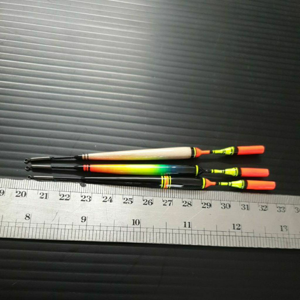 Pelampung Pancing Kayu Balsa Finishing Keramik panjang 12cm