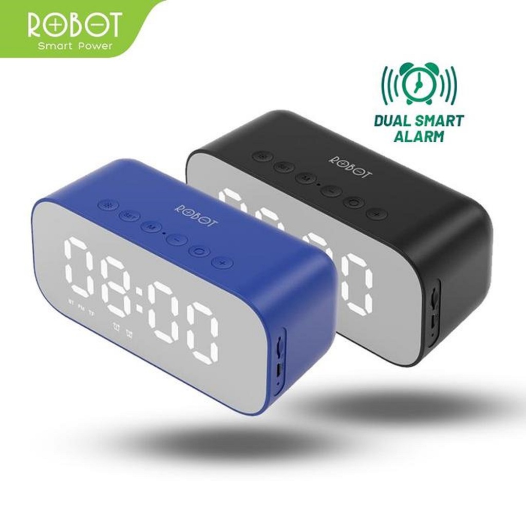 Robot RB560 Alarm Clock Bluetooth Speaker LED Display Jam Meja Digital Speaker Bluetooth Robot RB560