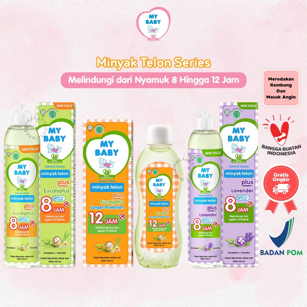 MY BABY Minyak Telon Plus Eucalyptus | Lavender | Longer Protection Minyak Pijat Bayi Anti Nyamuk