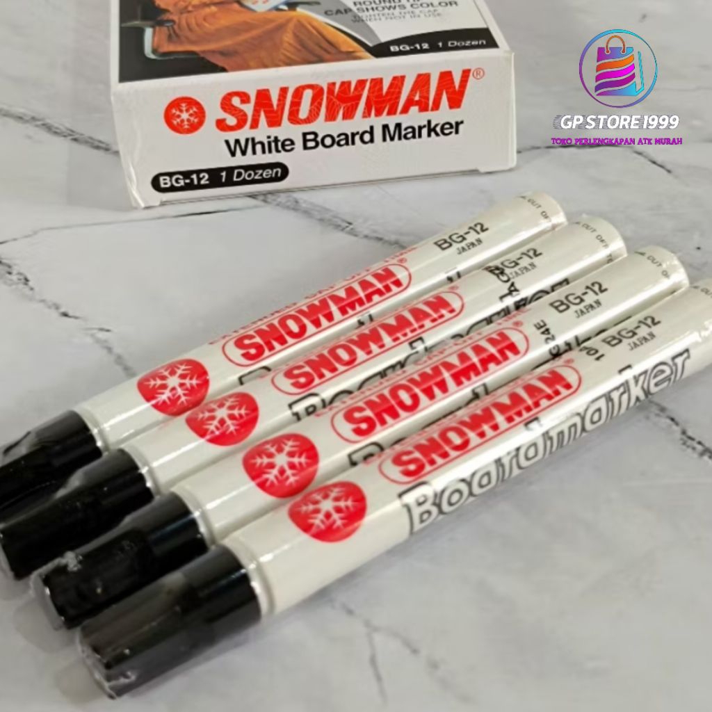 

ECER (1 BIJI) Spidol Boardmarker Papan Tulis Putih Snowman Spidol Whiteboard Snowman