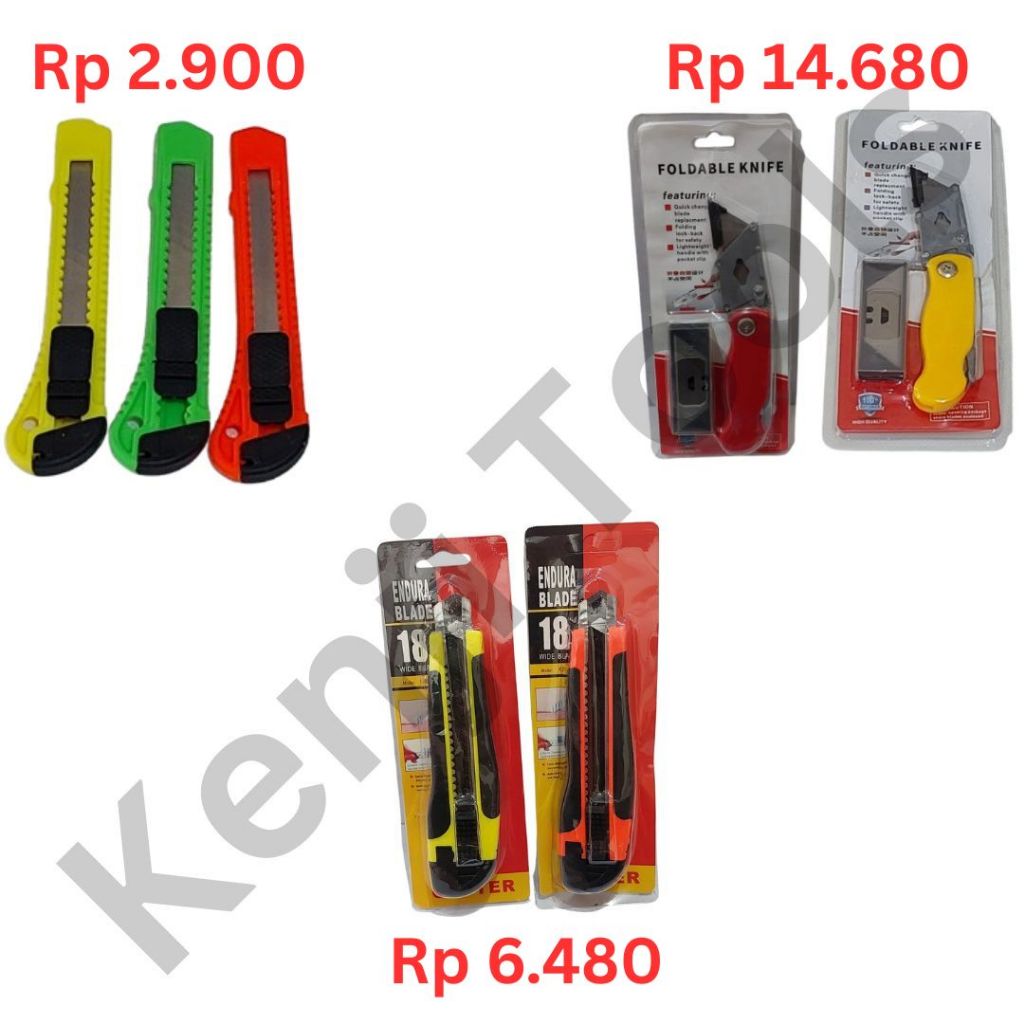 

Pisau Cutter 18mm Murah Endura Pisau Cutter Lipat Cutter Gypsum GRC Pisau Kater Multifungsi