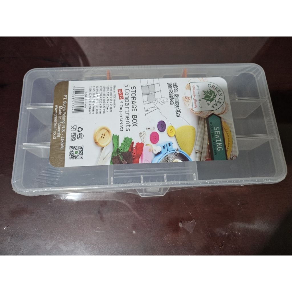 Kotak Serbaguna Organizer Box  Kotak 9 Sekat Perkakas Pancing Komponen Benang Aksesoris Manik