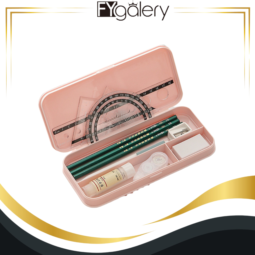 

FYGALERY Kotak alat tulis-sederhana matte, kotak alat tulis warna matte,kotak pensil kompartemen kapasitas besar multifungsi Y3431