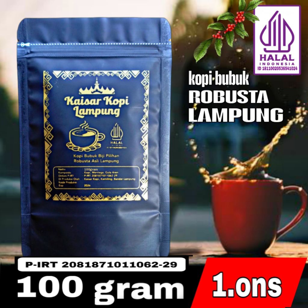 

kopi bubuk premium 100gram Robusta lampung