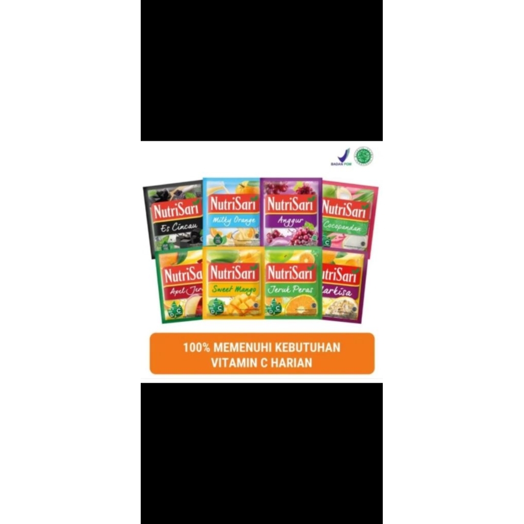 

Nutrisari all varian @ 1Renteng 10 Pcs