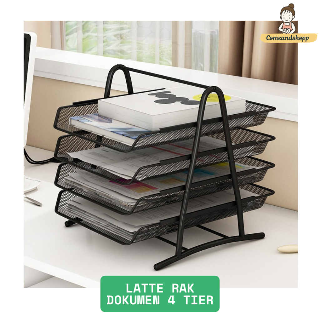 

RAK DOKUMEN 4 SUSUN BESI/ 4 TIER DOCUMENT TRAY / DOKUMENT TRAY BESI 4 SUSUN/ RAK DOKUMEN KERTAS, FILE