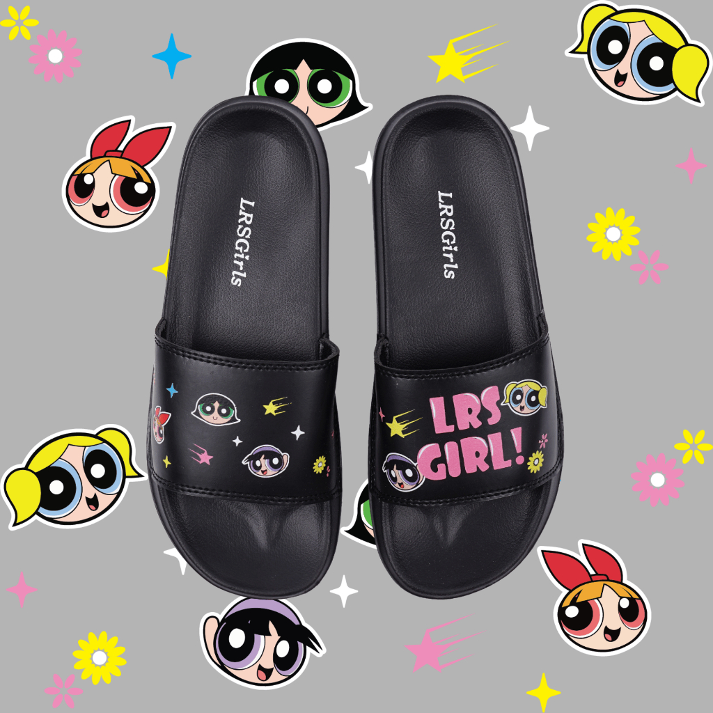 LRS Girls - Sandal Wanita LRS Girl The powerpuff Casual Black