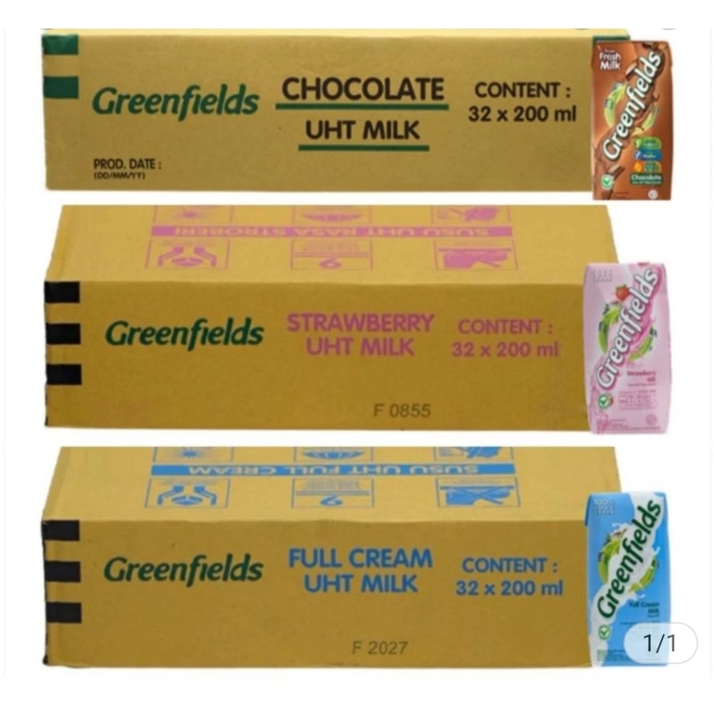 

greenfields susu uht 200ml x32 pc