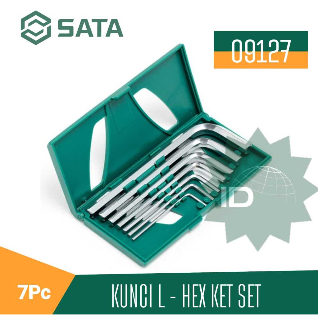 SATA Kunci L Hex 7 Pcs Set 09127 Hex Key Set Sata Tools