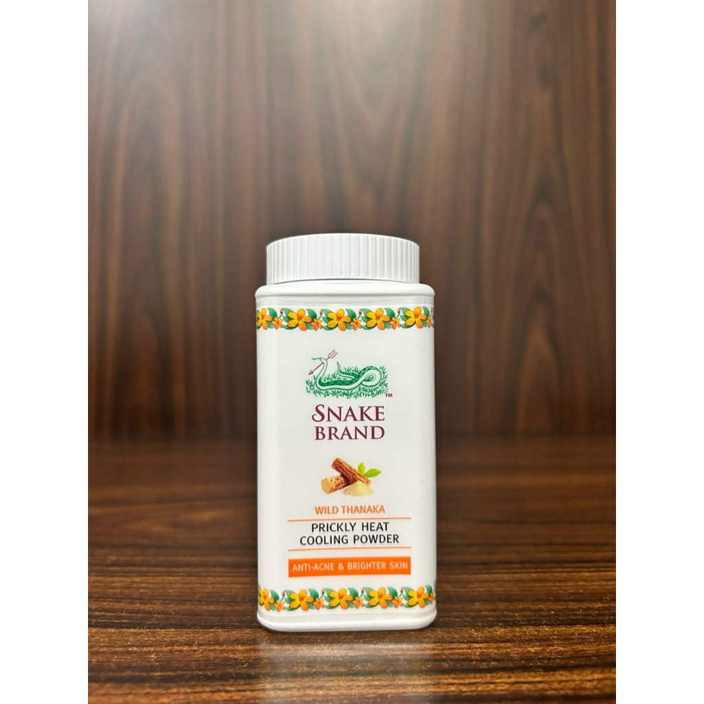 SNAKE BRAND Wild Thanaka Prickly Heat Cooling Powder 50 gr