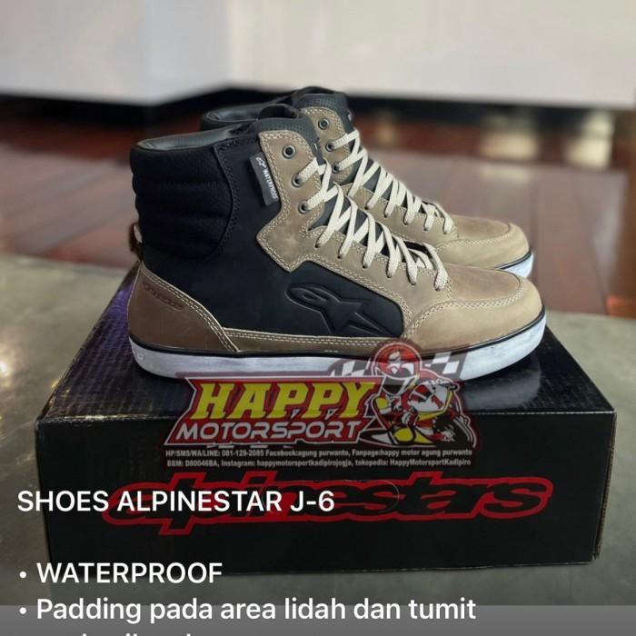 Sepatu touring Alpinestar original Italy type J6 waterproof