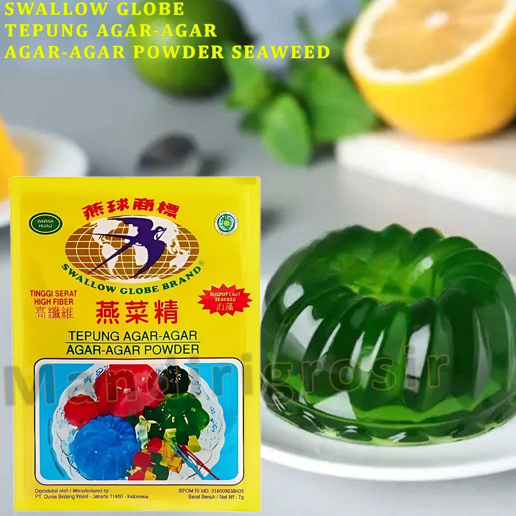 

Tepung Agar-Agar Hijau * Swallow Globe * Agar-Agar Powder Seaweed * 7gr