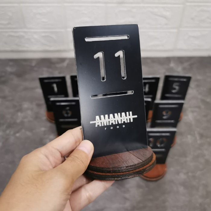 Nomor Meja Penanda Meja Cafe, Coffee Shop, Restaurant, Rumah Makan