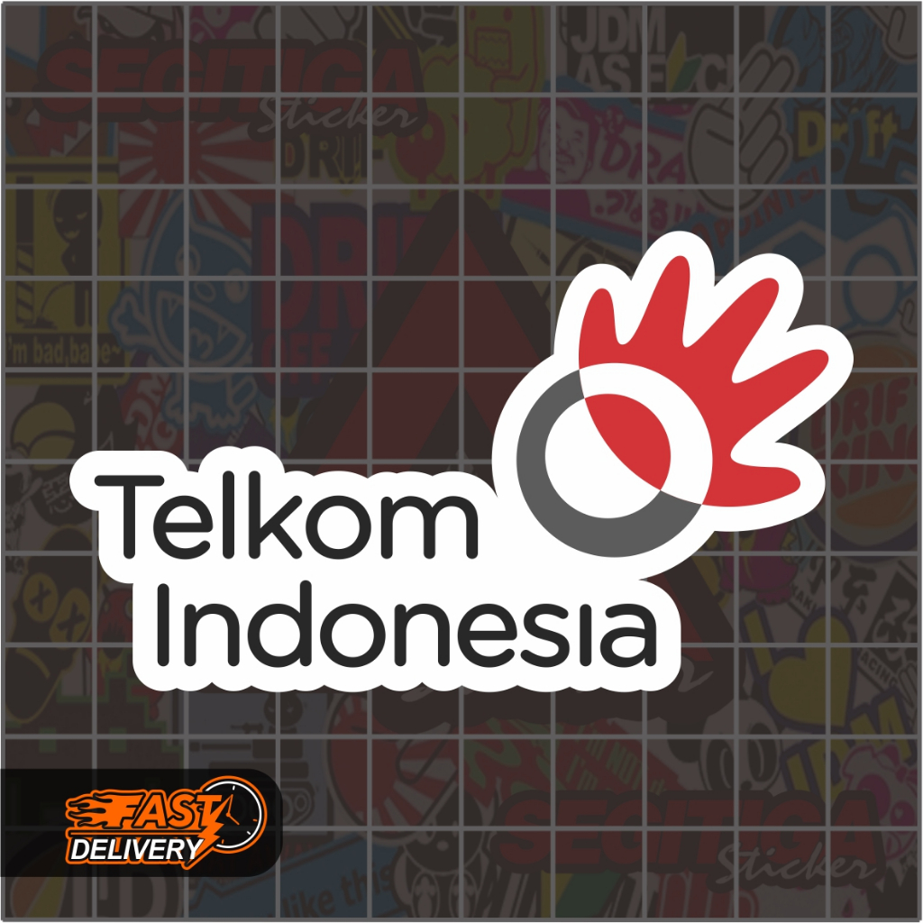 

Sticker Telkom Indonesia Ukuran 8.5 x 5 Cm