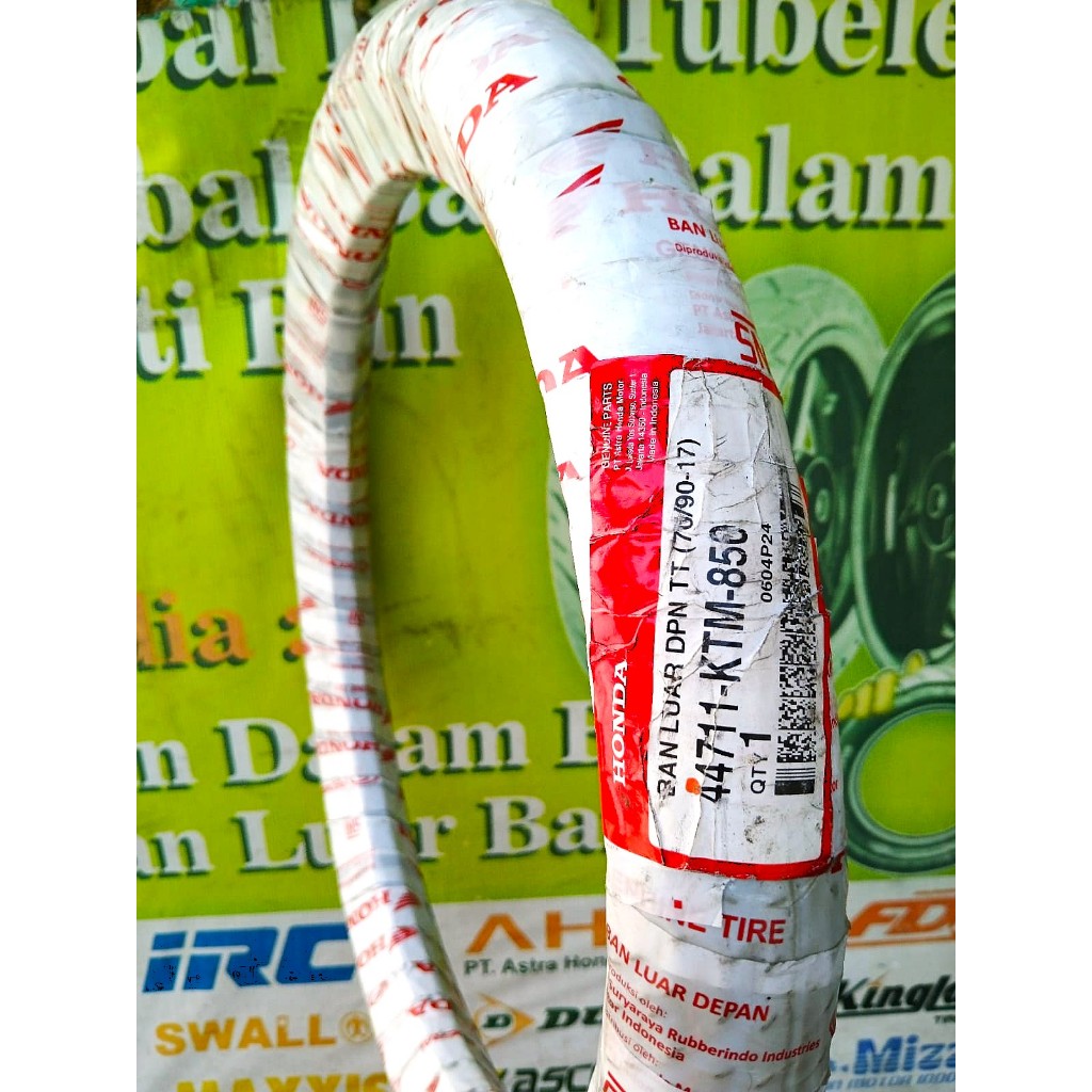 AHM Ban Luar Motor Bebek Ring 17 70/90 Federal Tube Type Depan Supra X 125 Revo