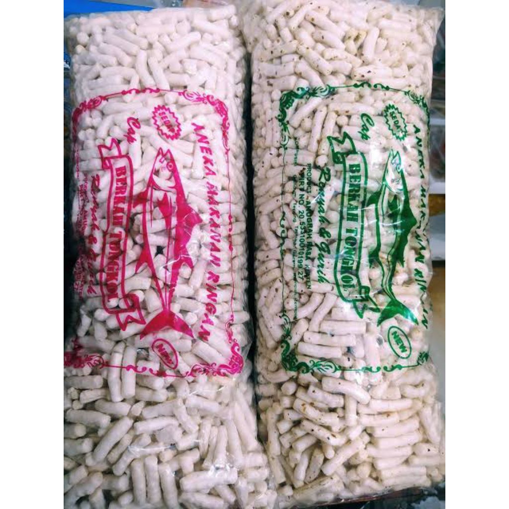 

1kg KEMASAN GROSIR ANEKA KERUPUK TONGKOL LOMBOK HIJAU