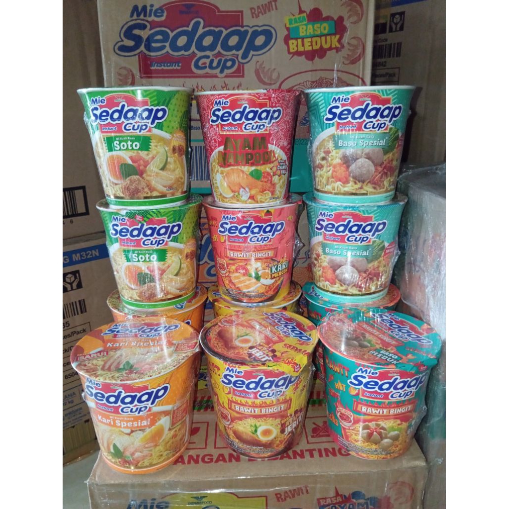 

MIE SEDAP CUP KUAH 1 KARTON ISI 12 RASA MIX
