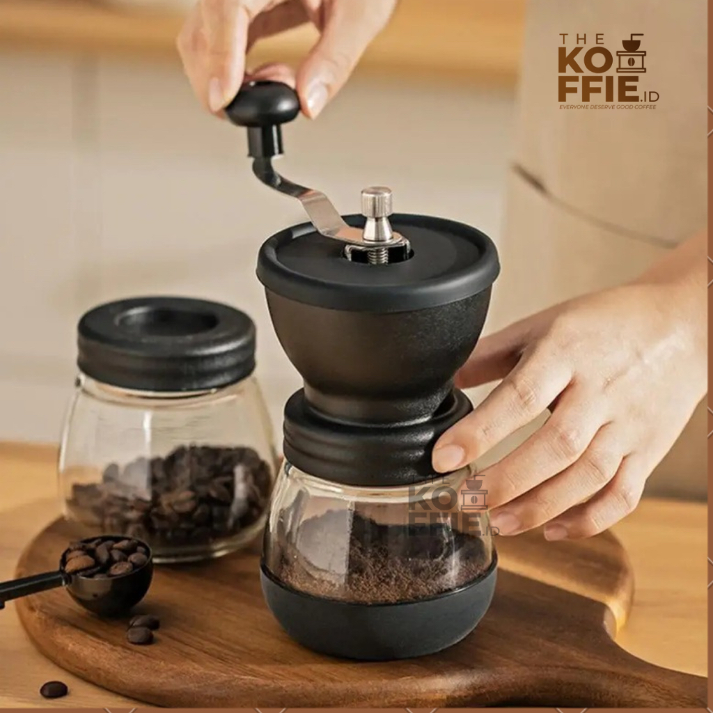 Alat penggiling kopi manual giling hand grinder gerinder kopi cofee manual - Black coffe grinder han