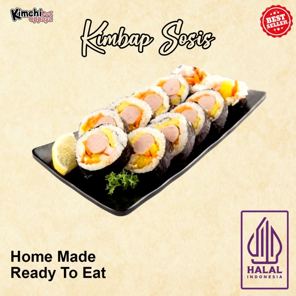 

Kimbap Sosis Korea Halal 10 Pcs – Sushi Gulung Korea Fresh Homemade Enak & Praktis Siap Santap