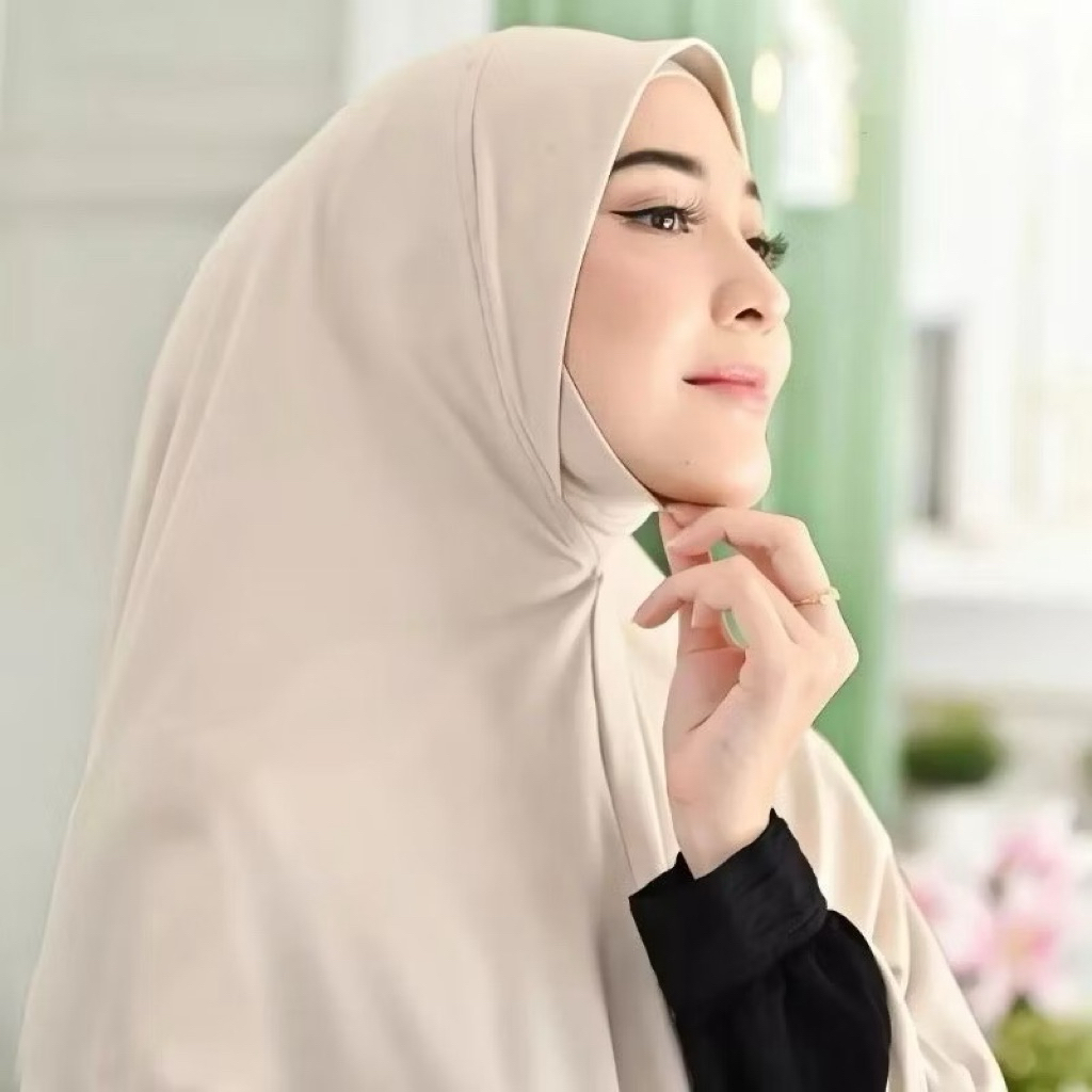 Bergo malay dagu syar’i L,XL,XXL Jersey premium by Farizzy, Nizam dan Akbar scarf