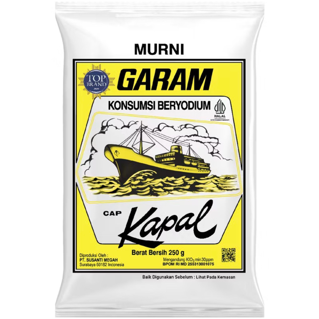 

4 PCS . Garam Halus Cap KAPAL Beryodium 250gr