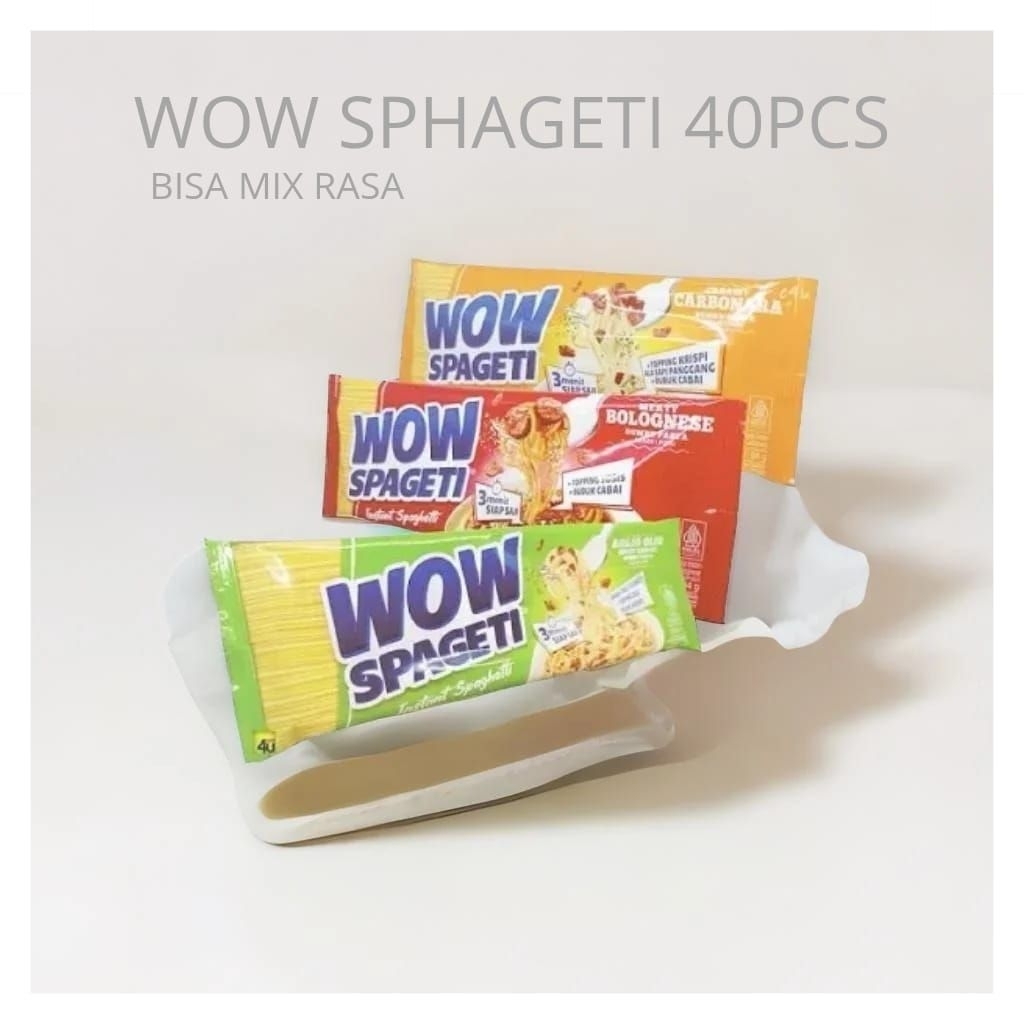 

WOW SPAGETI CREAMY CARBONARA/METY BOLOGNESE/AGLIO OLIO 1DUS