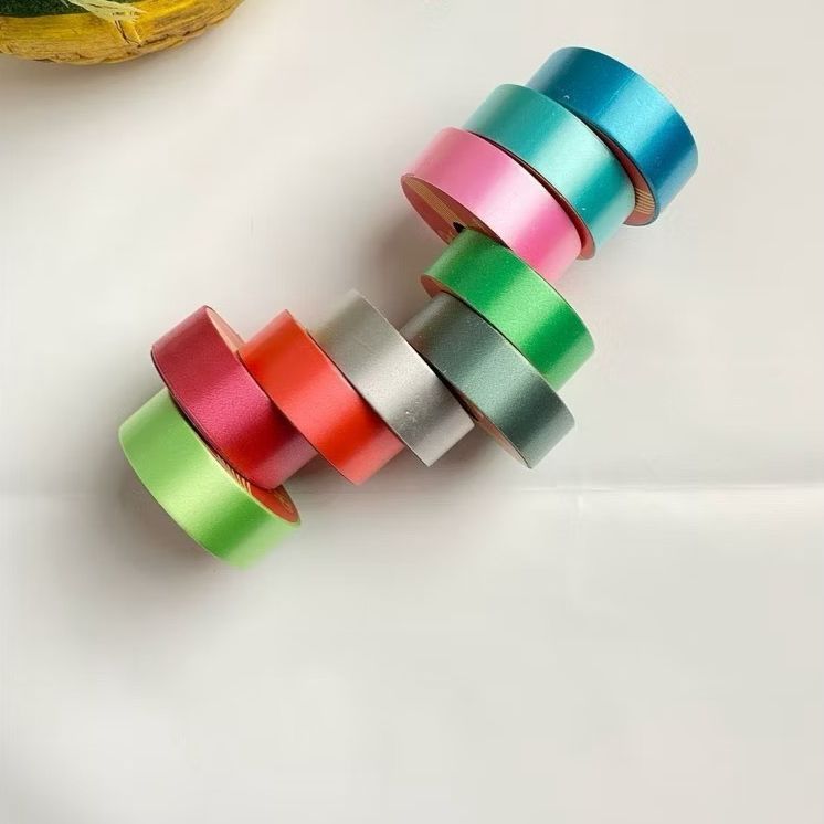 

CIGALLERY Pita Kado Plastik POLOS 2cm Pita Jepang Kertas 14 Meter Dekorasi Pita Satin 2cm Jepang 14 Meter Dekorasi