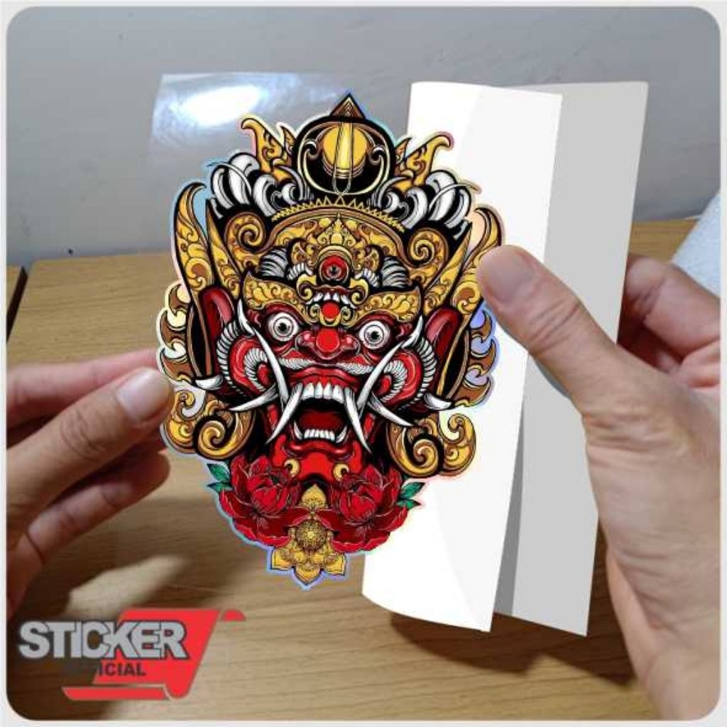 

barong, stiker barong, stiker hologram, stiker tekstur timbul, stiker cutting
