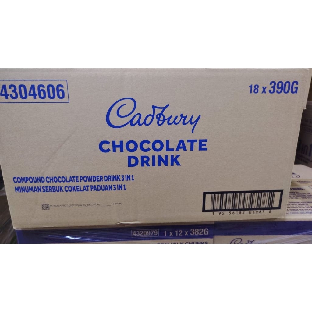 

Cadbury sachet chocolate drink 1 dus (18pack x 390g)