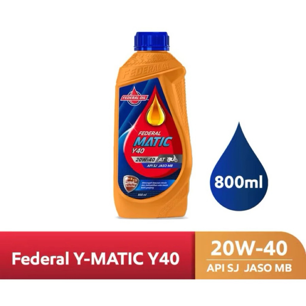OLI MESIN FEDERAL MATIC Y40 20W-40 0,8L FEDERAL OIL