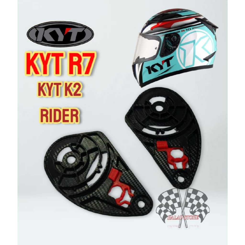 Rachet helm kyt r7, kyt k2 rider motif carbon all varian satu set