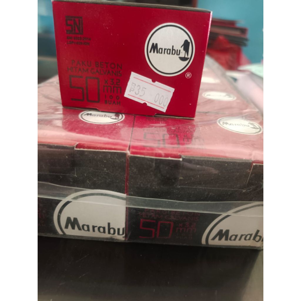 Paku Beton CALVANIS HITAM 50 / Paku Beton MARABU Hitam 5 cm isi 100pcs