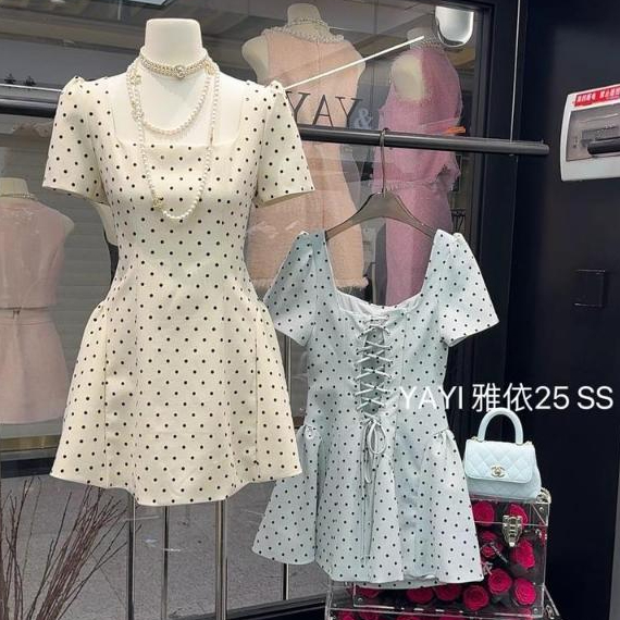 BUYWITHLOVE.ID - YAYI POLKADOT SEXY DRESS / Sexy Dress Malam/ Dress Ulang Tahun Wanita/ Dress Dugem 
