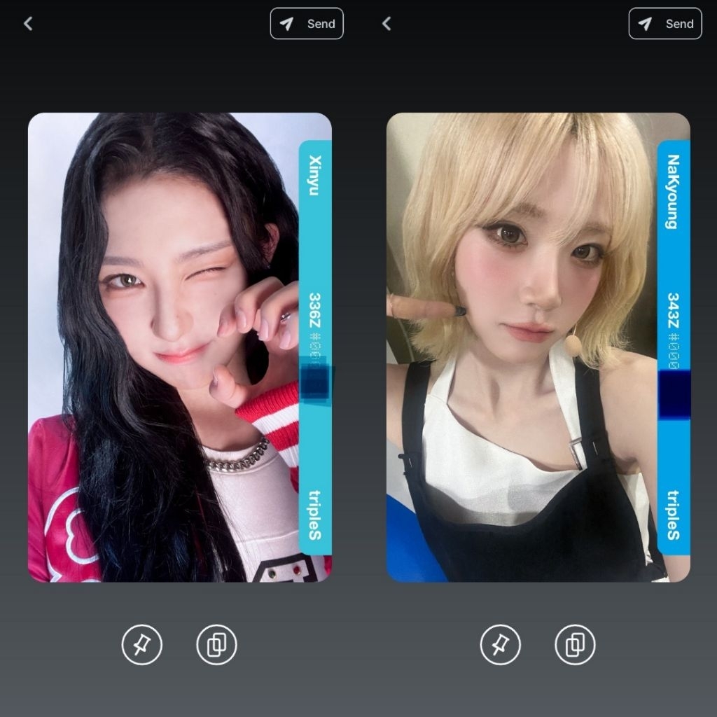 CEK DESKRIPSI tripleS digital objekt dco photocard nakyoung xinyu jump up mmt aa343 d336