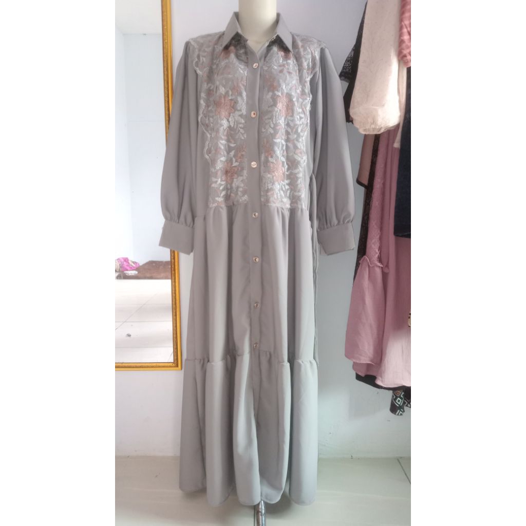 Gamis warna abu abu