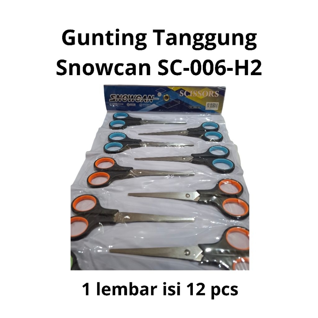 

GUNTING TANGGUNG SNOWCAN SC-006-H2 - 1 LEMBAR ISI 12 PCS - GUNTING SERBAGUNA