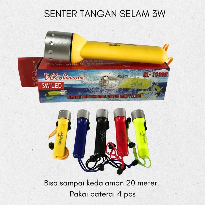 Senter Selam Anti Air Tahan 20 Jam - Diving Light