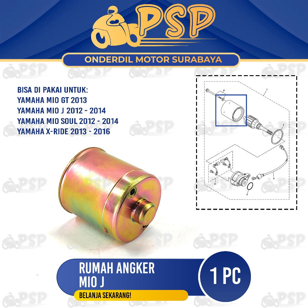 Rumah Angker Dinamo Stater Mio J - Tutup Cover Anker Magnit Dynamo Starter Yamaha Mio GT X Ride